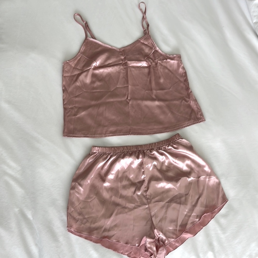 NWOT - Satin Spaghetti Strap/Shorts Pajama Set